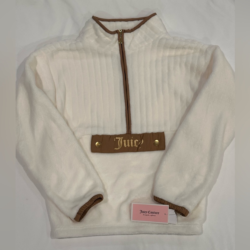 Juicy Couture Ivory and Brown pullover